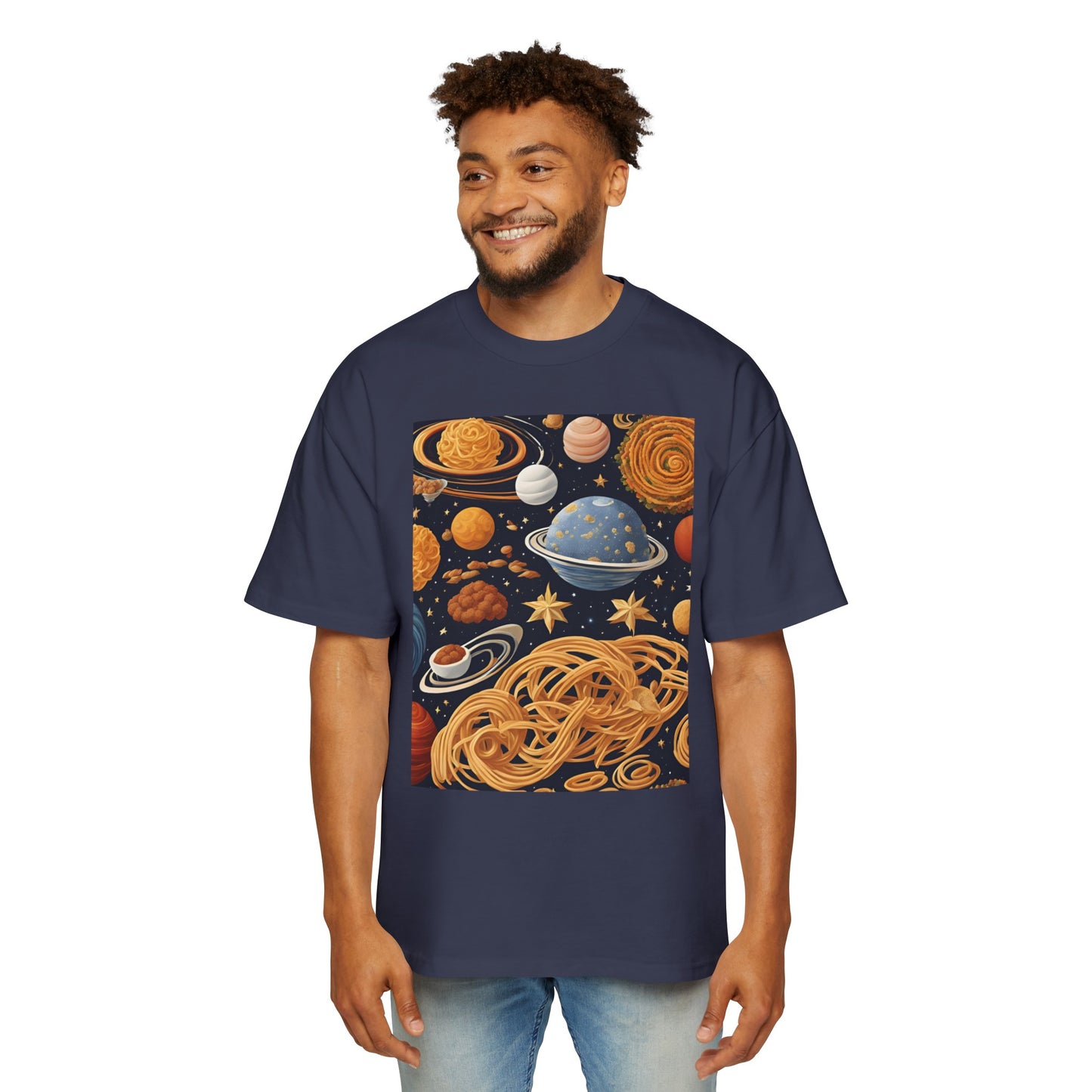 A Foodie Night Graphic Oversized T-shirt