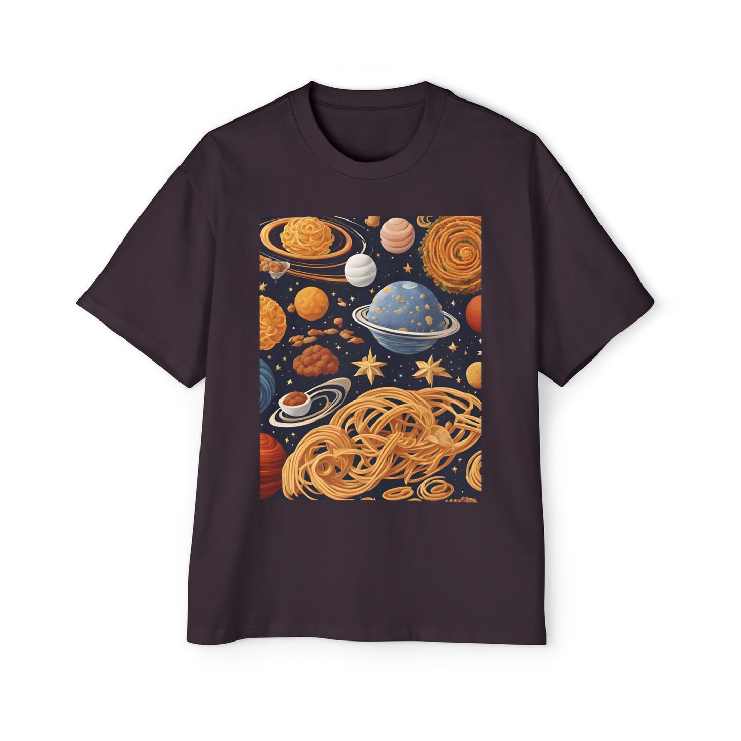 A Foodie Night Graphic Oversized T-shirt