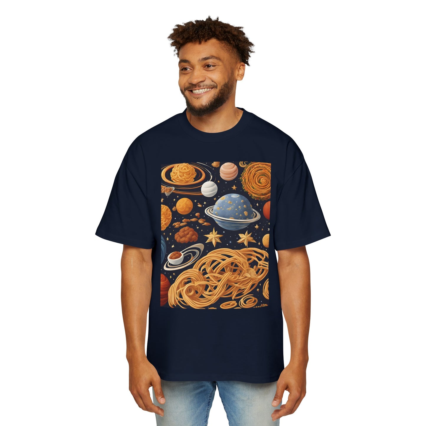 A Foodie Night Graphic Oversized T-shirt