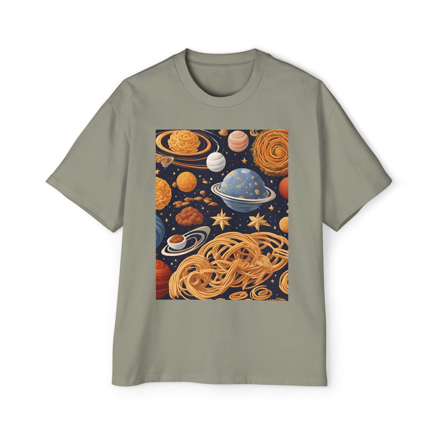 A Foodie Night Graphic Oversized T-shirt