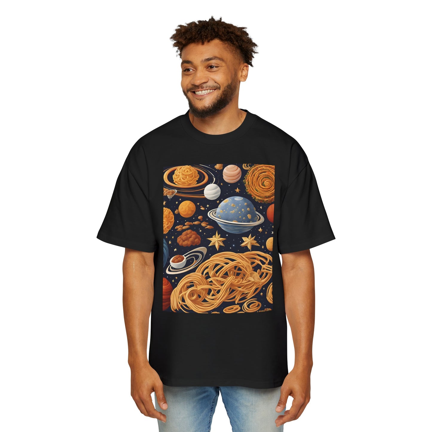 A Foodie Night Graphic Oversized T-shirt