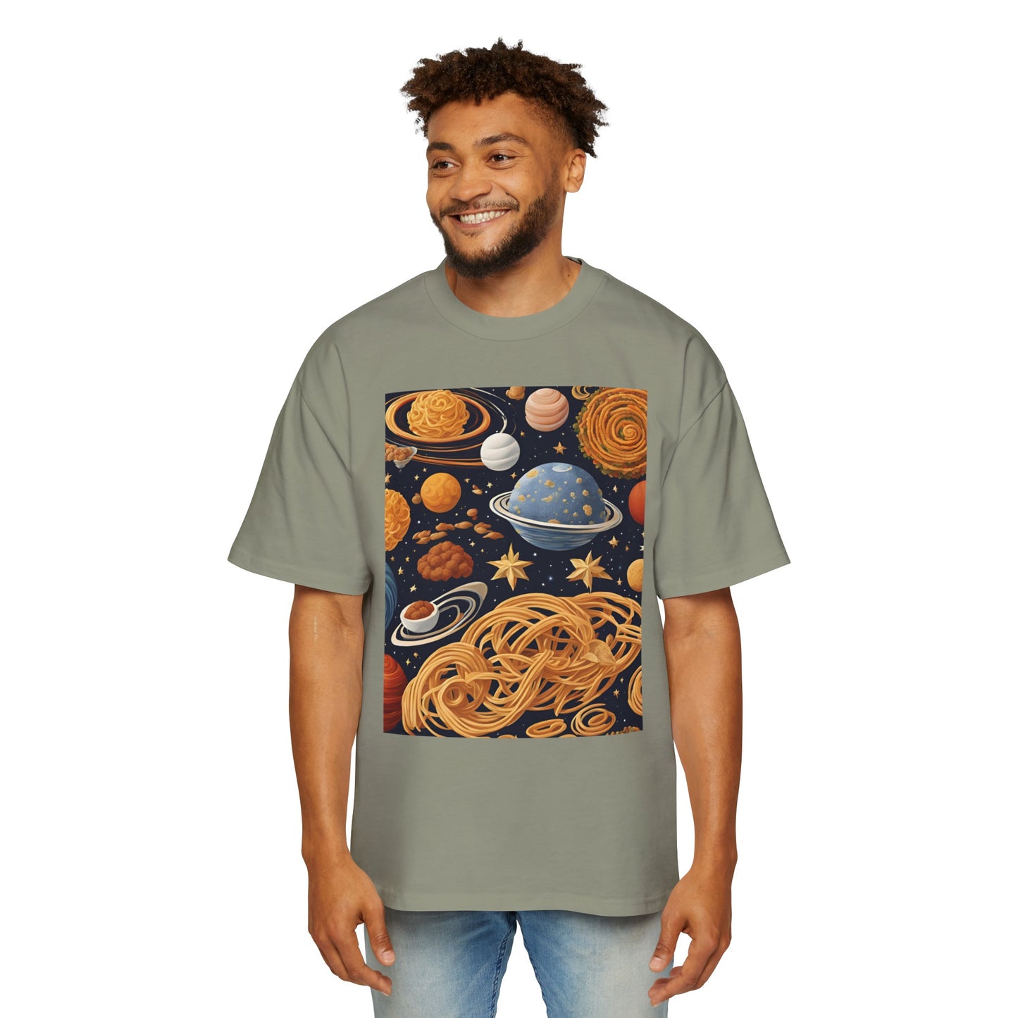 A Foodie Night Graphic Oversized T-shirt