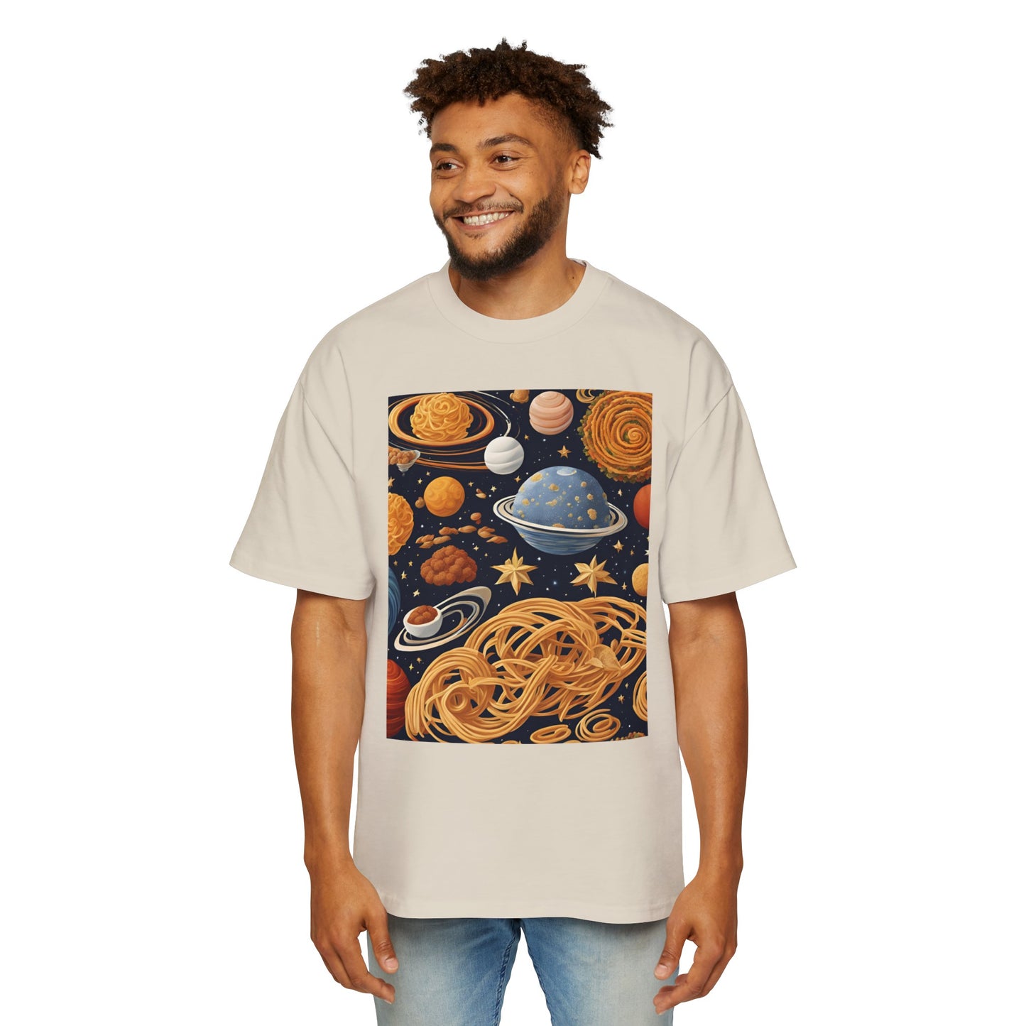 A Foodie Night Graphic Oversized T-shirt