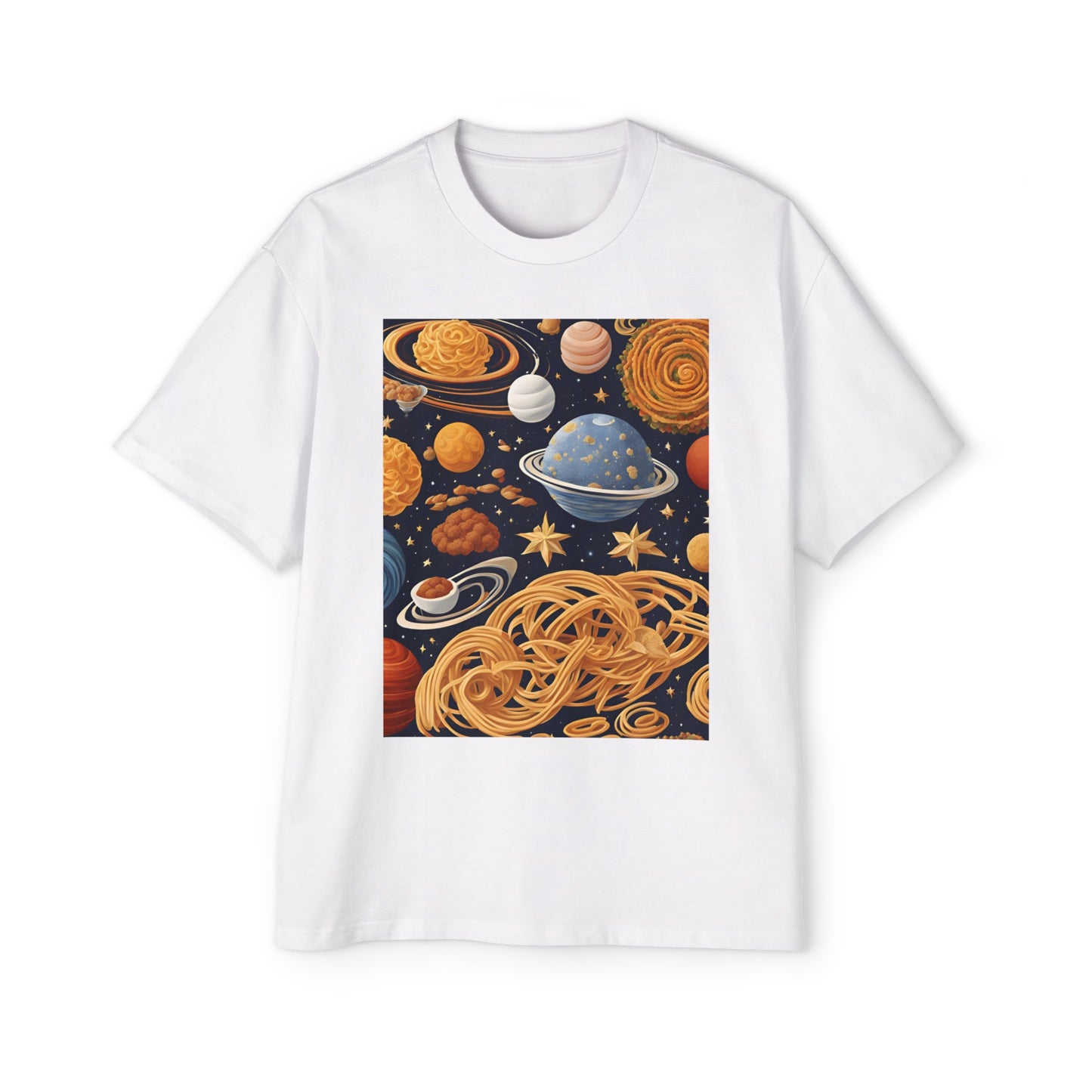 A Foodie Night Graphic Oversized T-shirt