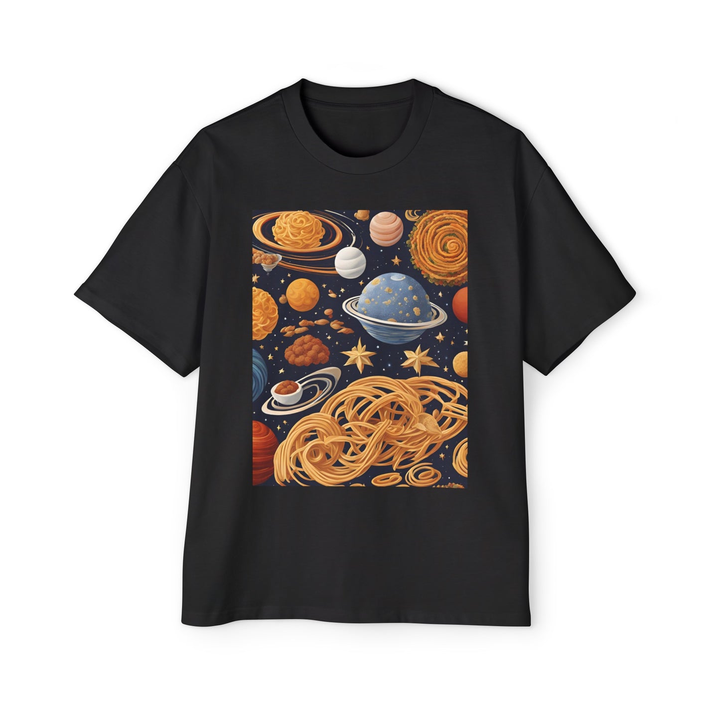 A Foodie Night Graphic Oversized T-shirt