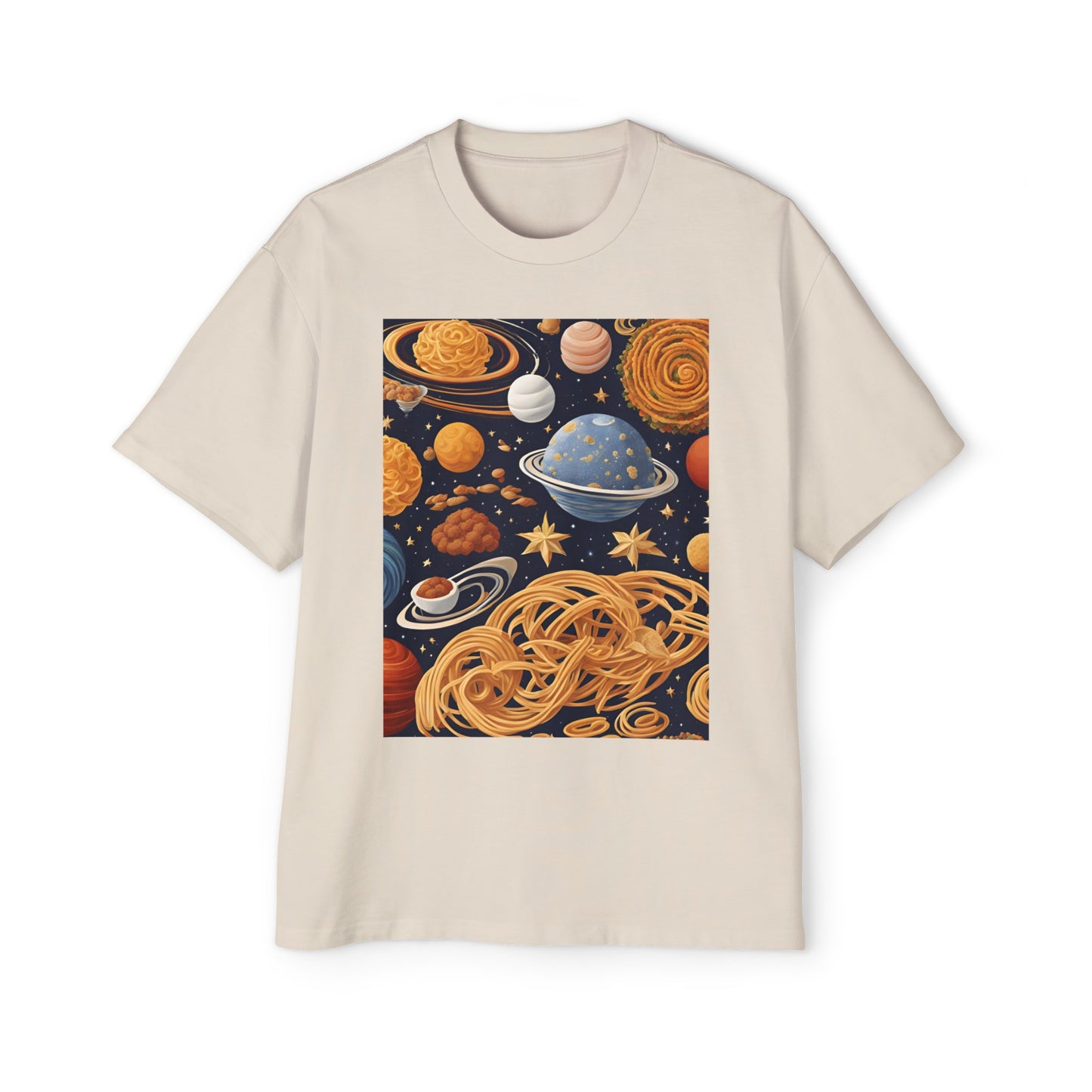 A Foodie Night Graphic Oversized T-shirt