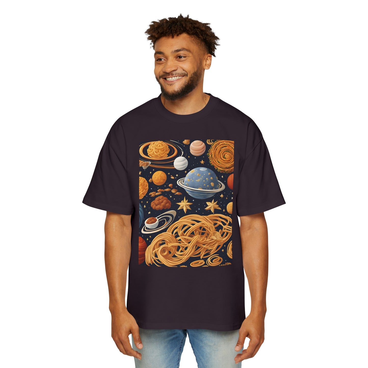 A Foodie Night Graphic Oversized T-shirt