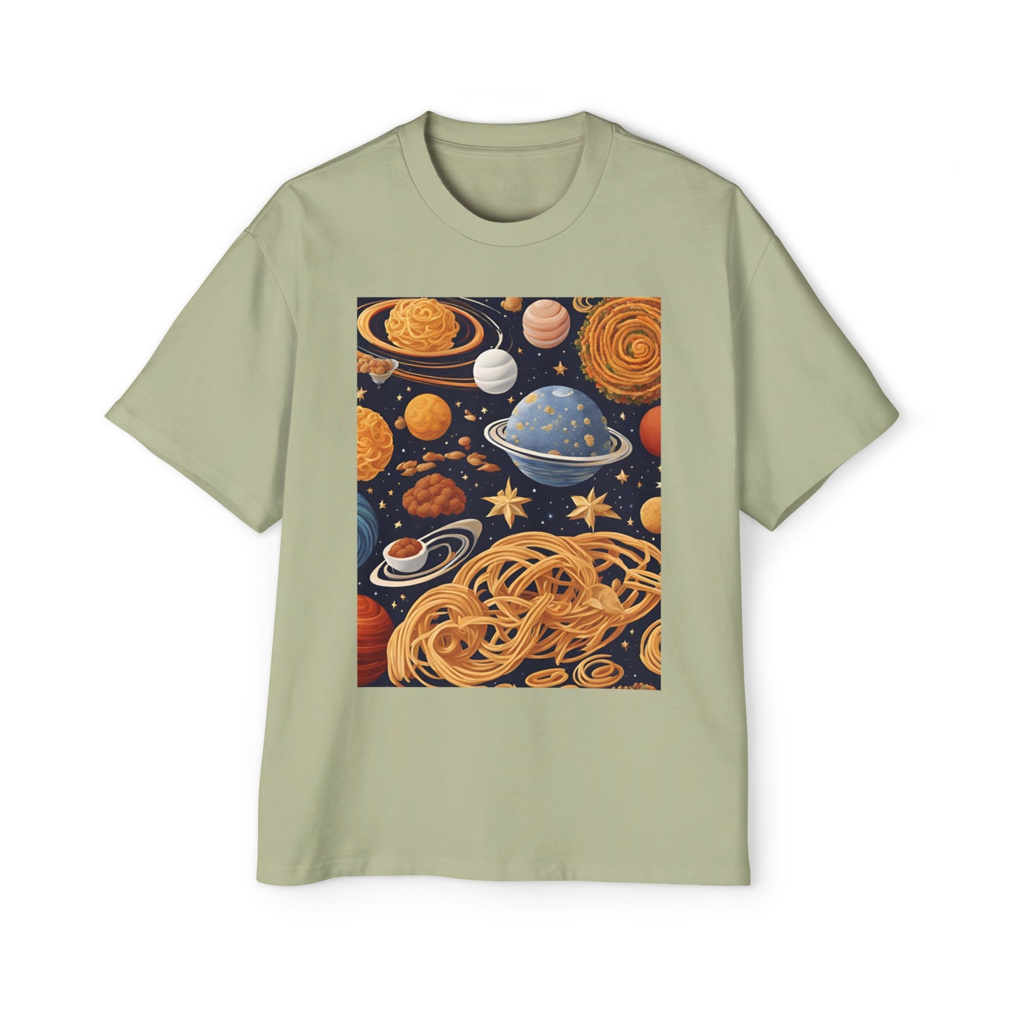 A Foodie Night Graphic Oversized T-shirt