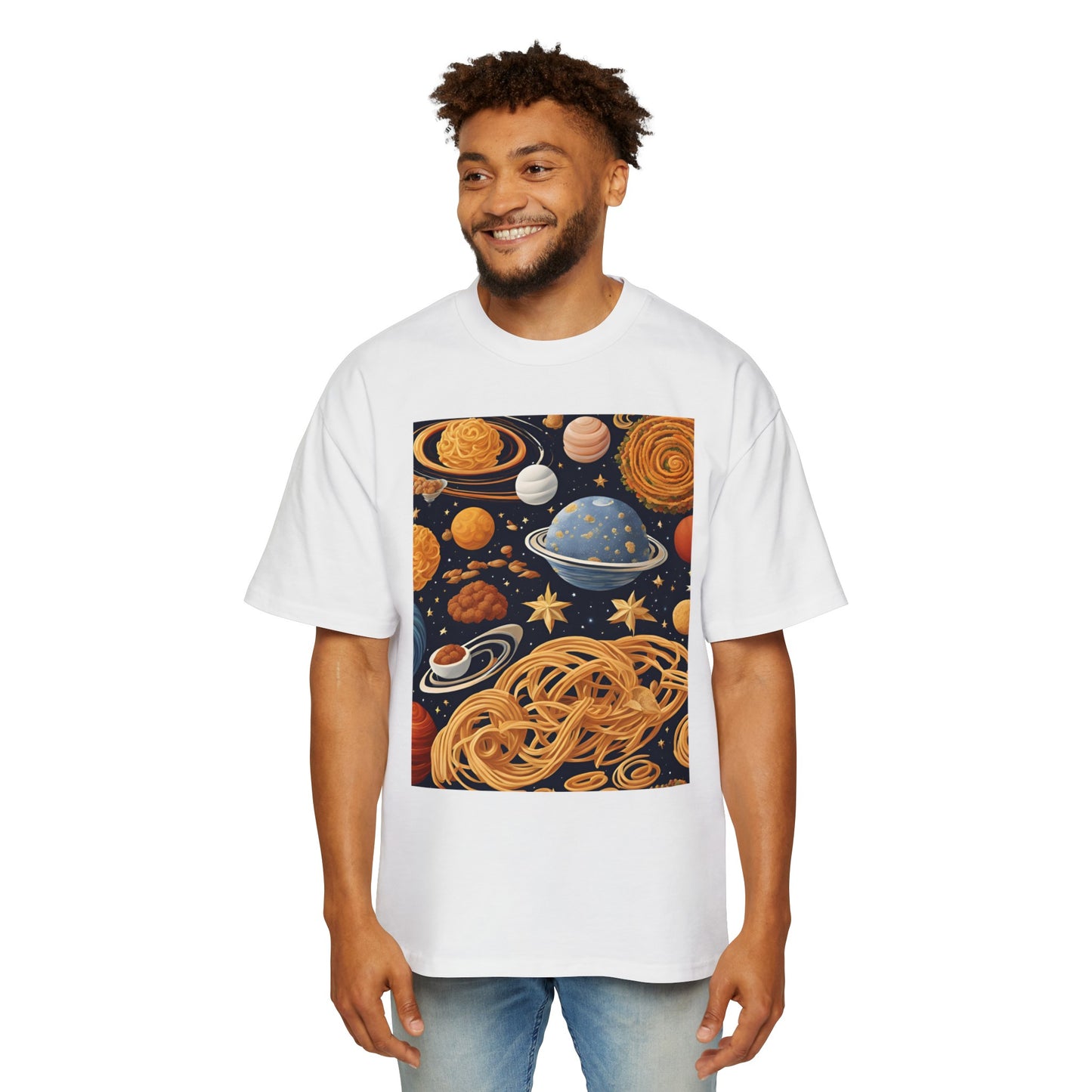 A Foodie Night Graphic Oversized T-shirt